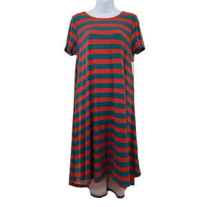 🎄 LuLaRoe Carly Dress – Elfcore Christmas Stripes | Size Small | NWT 🎄